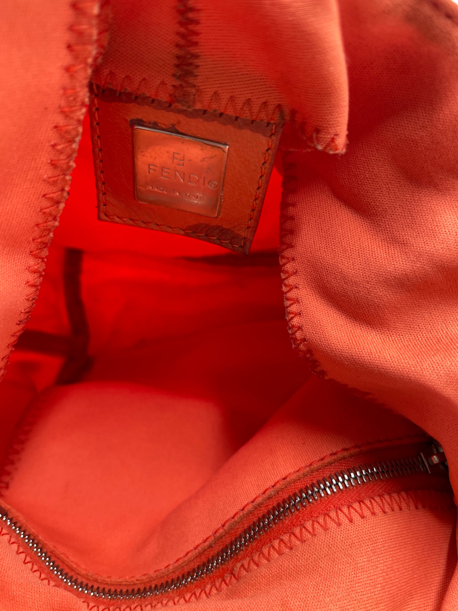 Baguette cloth mini bag Fendi Pink in Cloth - 31801377