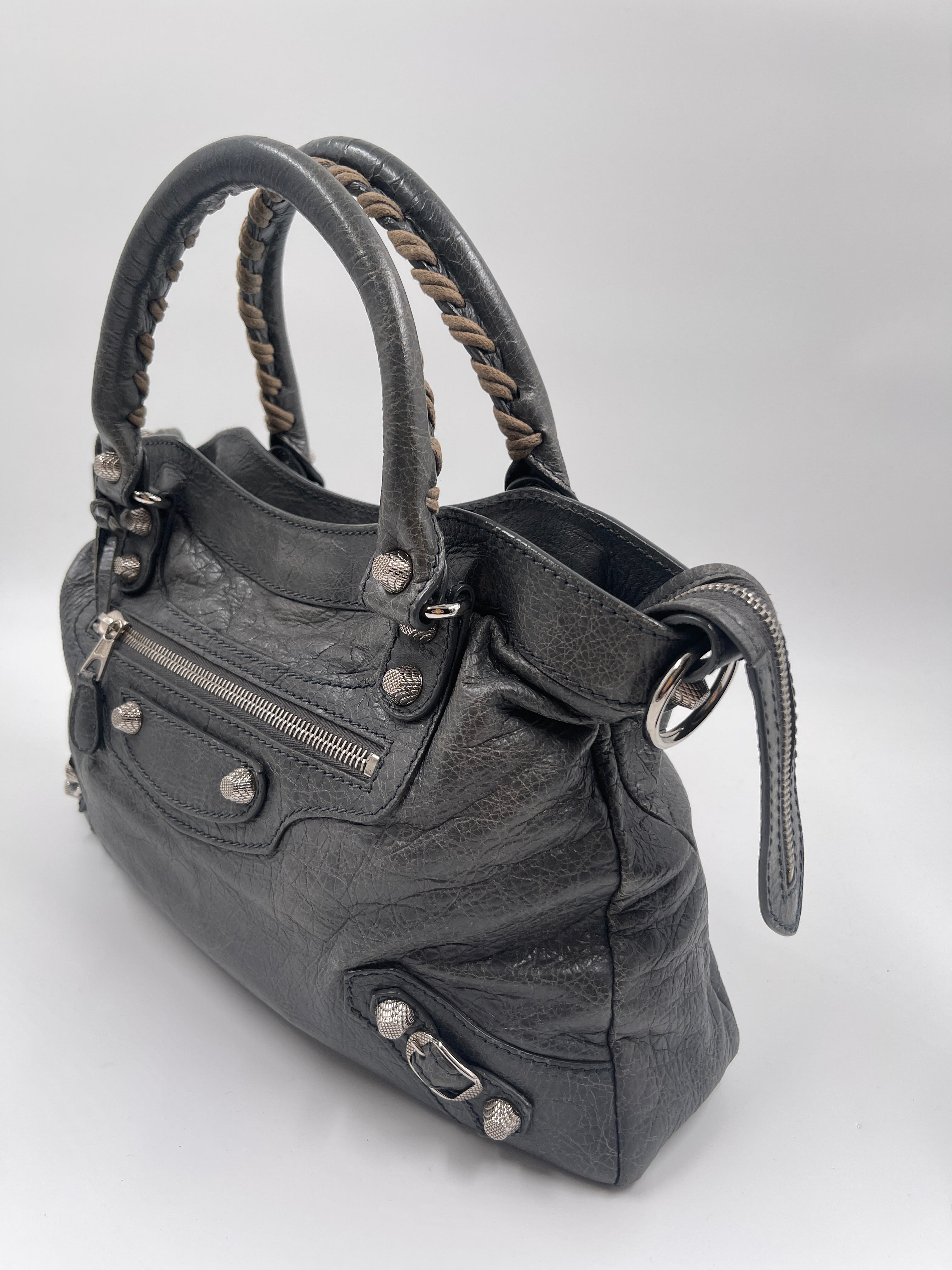Balenciaga Town 240579 Womens Leather HandbagShoulder Bag Red Color  BF531575
