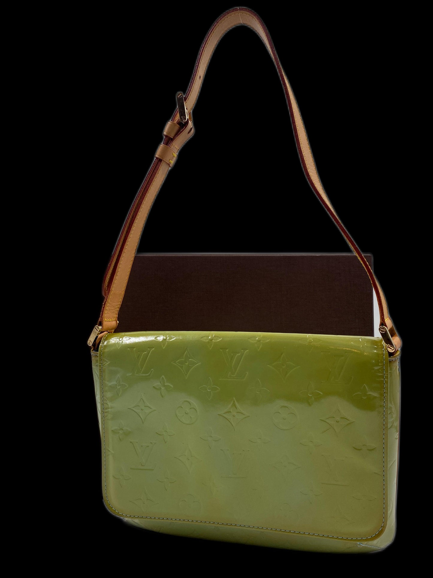 Green Leather Louis Vuitton Musette Tango ref.926326 - Joli Closet