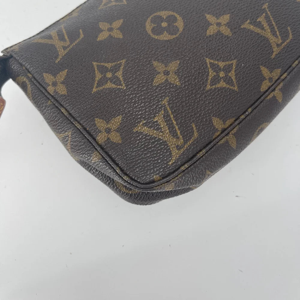 Brown Coated Canvas Louis Vuitton Pochette Accessoires – rewear